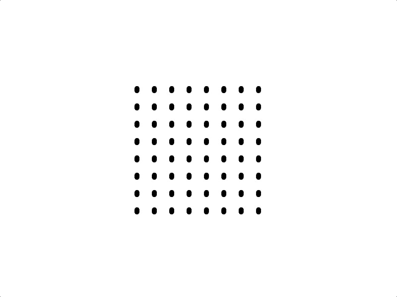 rotating matrix x 3d black cube matrix processing white x axis