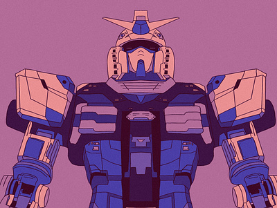 Gundam 001 color detail graphic design gundam illustration linework procreate sketch symetry