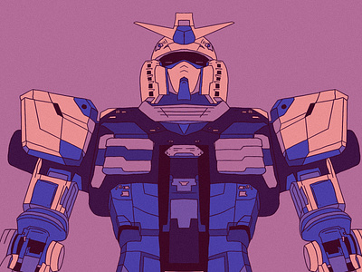 Gundam 001 color detail graphic design gundam illustration linework procreate sketch symetry