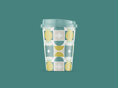 Coffee Cup Pastel Pattern background branding coffee colors creative cup design illustration minimal pastel pattern product