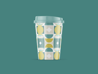 Coffee Cup Pastel Pattern