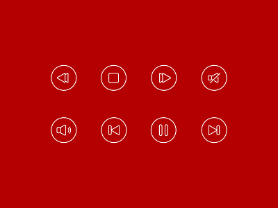 Web App Icons - Music Player app branding creative design flat icon icons illustration minimal ui ux web website