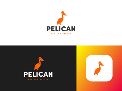 Pelican #2 app bar brand identity branding creative design flat flat design identity lettering logo minimal pelican typography ui web