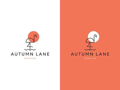 Autumn Lane beauty branding creative design flamingo flat icon identity logo minimal typography ui web wellness