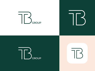 TB Group Logo branding creative design flat icon identity logo minimal typography ui web