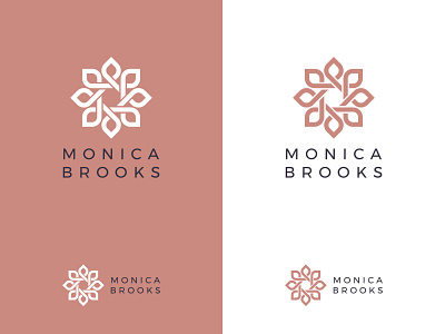 Monica Brooks Logo branding creative design flat icon logo luxury brand minimal pastel typography ui web