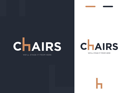 Chairs Logo branding creative design flat identity logo minimal typography ui ux