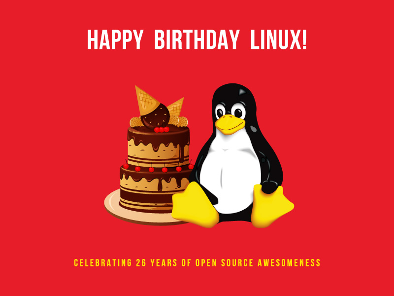 Happy 26th birthday Linux! by Shrinidhi Kowndinya on Dribbble