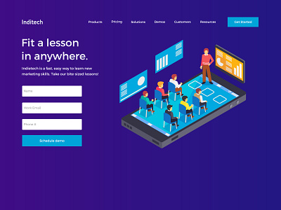 Indietech Landing Page Concept