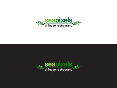 Sea Pixels Logo app branding chinese creative design icon logo minimal restaurant ui ux web