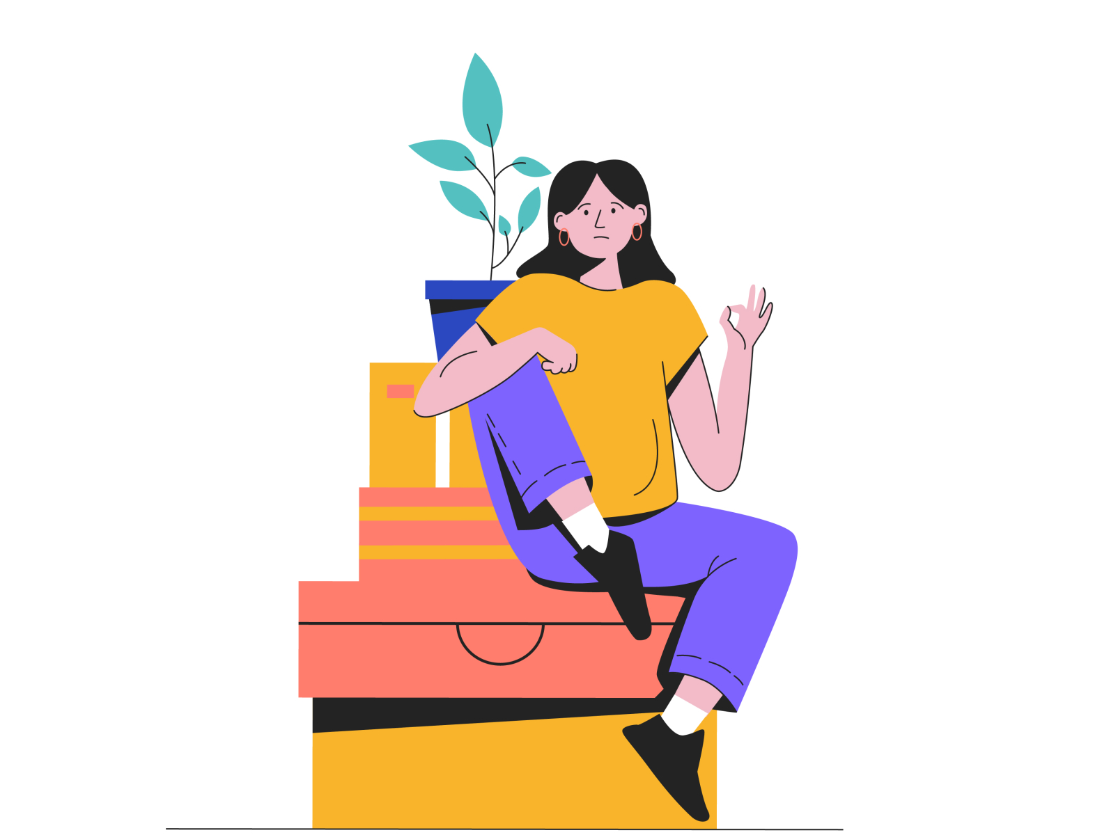 moving girl by Viktoriya Aslamova on Dribbble