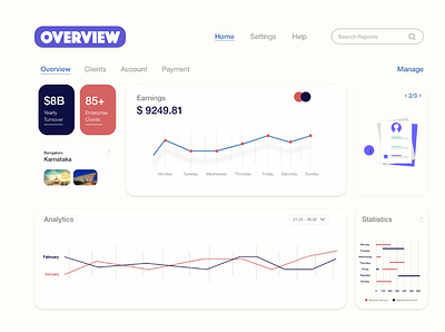 Overview - Finance Management System branding ui ux website