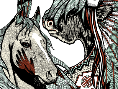 Crazy Horse & Sitting Bull crazy horse drawing sitting bull