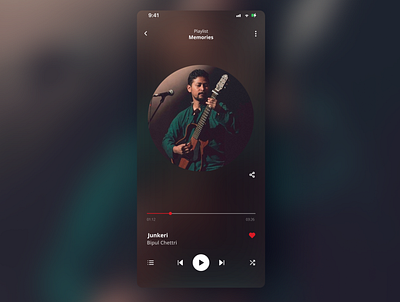 Music Player UI app clean design minimal music player simple ui
