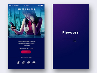 Refer A Friend , Loding Page cafe food hotel loading page mobile ui kit app refer a friend restaurant ui design