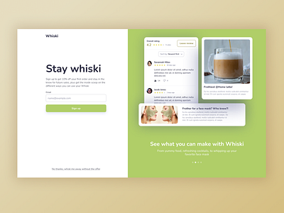 Whiski - Splash Page UI