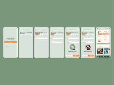 Chomp! Initial Onboarding app concept design health mobile onboarding pet tracker ui ux