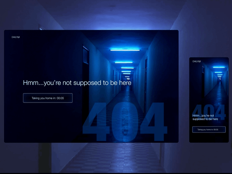 008 - 404 Page 008 404 dailyui desktop mobile page not found ui ux