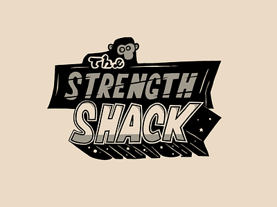 Primal Fitness adobe illustrator ape branding chimpanzee illustration logo shack strength