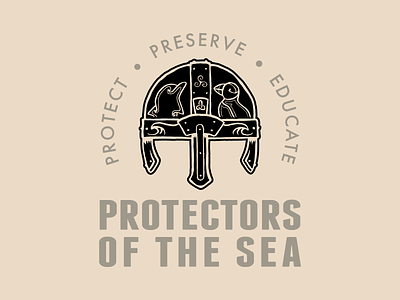 Ocean Charity Logo adobe illustrator branding celtic art charity design dolphin illustrated logo illustration logo ocean puffin sea sea life vector viking viking helmet