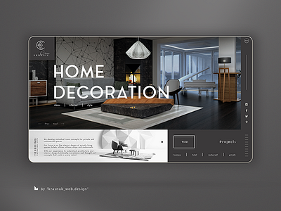 Home Decoration decor design home interface landing page site web