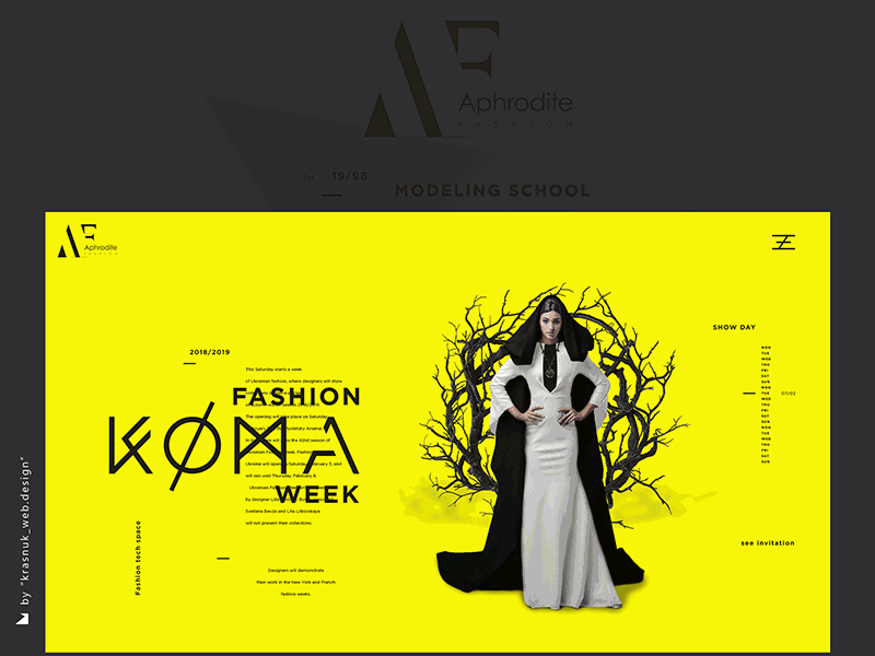 Aphrodite Fashion appdesign concept design fashion graphicdesign inteface landing models uiux webdesign website