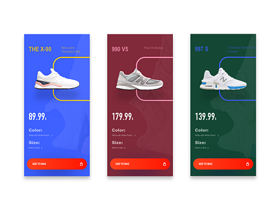 color&interface app app design colors design shoes ui