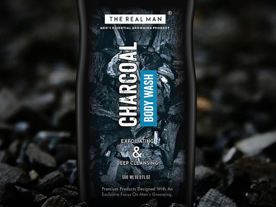 Charcoal body Wash branding label design packaging packaging design packaging inspiration