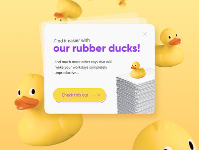 Rubber ducks popup figma flat modal window ui ui design ux visual design