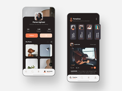 Social Media Donation App My Busk app application artist corona dailyui donation instagram ios media mobile sharing social story support timeline ui ux