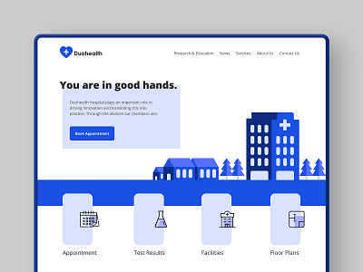 Duohealth Hospital Website clinic dailyui health healthcare hospital illustration medical medicine product design ui user interface ux website