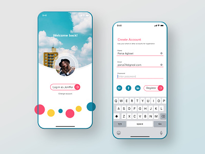 Sign up screen app create account dailyui form ios log in login mobile sign sign up signup ui user interface ux