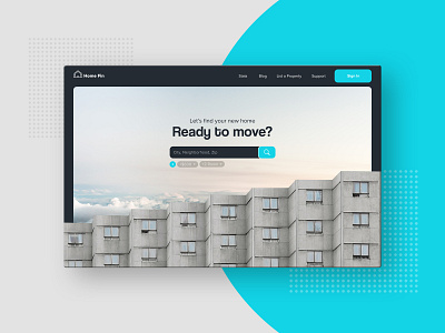 Real Estate Finder apartment coolvetica dailyui desktop finder home housing open sans property real estate rent search ui ux website