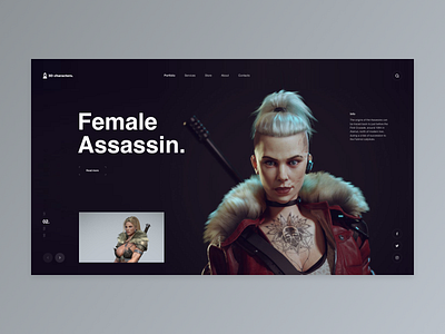 3D Characters - website 3d character design typography ui ux web website