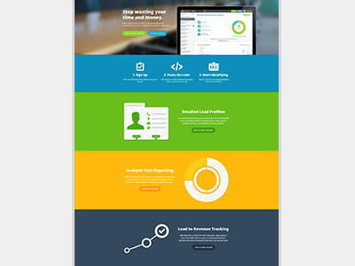 Landing Page Concept colors flat landing page mockup ui web