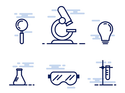Science Icons 2d flat design icon icon design iconography icons logo vector
