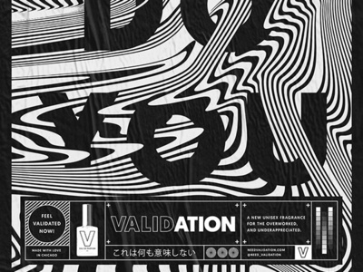Validation2 black and white custom typography design typography