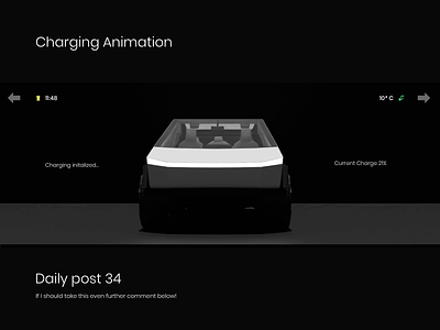 Charging Animation 3d animation automotive cars cgi charging cluster dash design electric headsup instruments motion graphics tesla ui ux vfx