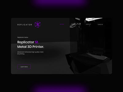 Replicator S1 3d 3dprint 3dprinter 3dprinting animation black branding cgi design purple trend ui ux