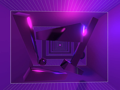 JENGA 3d animation branding cgi cyber cyberpunk design exciting fun motion graphics nft purple retro retrowave synthwave ui ux vfx
