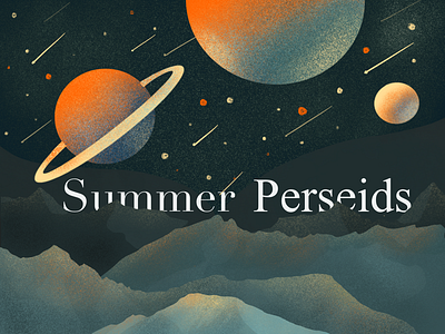 Summer Perseids illustration perseid procreate procreateapp science science fiction space stars