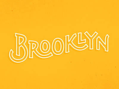 Brooklyn Wordmark brooklyn city lettering new york ny type victorian yellow