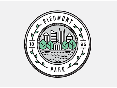 Piedmont Park Badge atlanta badge line illustration park piedmont park