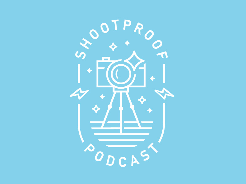 ShootProof Podcast bolt line art podcast illustration camera