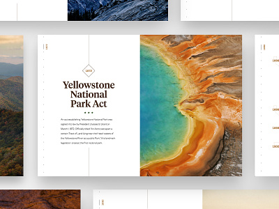 National Parks Timeline national parks ui ux yellowstone