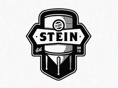 "The Stein" Logo 352 badge beer black brew brewery brothers futura group identity logo media typography white wisdom script