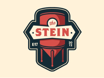 "The Stein" Logo - Color Version badge beer brewery brews drunk lettering logo patch type