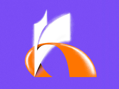 Letter K- Kingdom architecture design font graphic icon illustration kingdom lettering light minimal neon noise orange purple typography vector