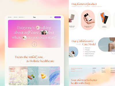 Beauty care Landing page