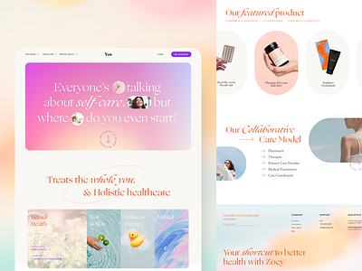 Beauty care Landing page